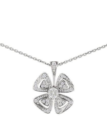 Vòng cổ BVLGARI White Gold and Diamond Fiorever Necklace vàng trắng 18K