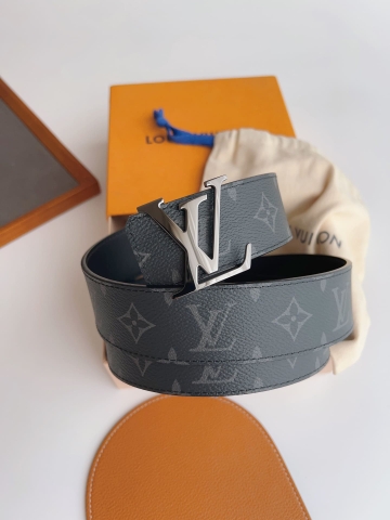 DÂY LƯNG LOUIS VUITTON BLACK MONOGRAM LEATHER Khóa bạc