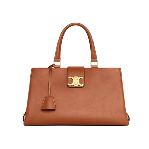 TÚI Celine Women Medium Appoline Bag in Supple Calfskin-Brown