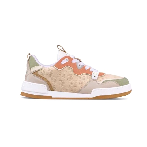 GIÀY Dior Women One Sneaker Beige Multicolor Calfskin and Suede Calfskin with Dior Oblique Motif
