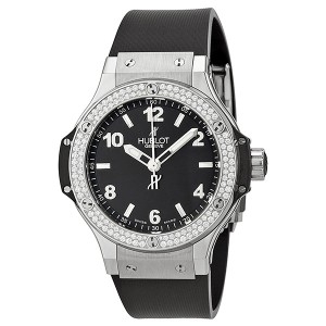 ĐỒNG HỒ HUBLOT Big Bang Black Dial Diamond Black Rubber MENS Watch