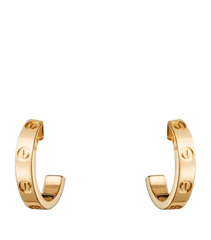 Bông tai CARTIER  Yellow Gold LOVE Hoop Earrings vàng vàng 18K