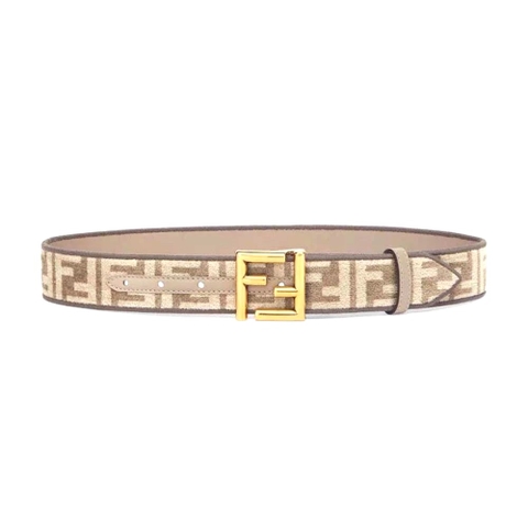 DÂY LƯNG Fendi Women Dove FF Jacquard Fabric Belt