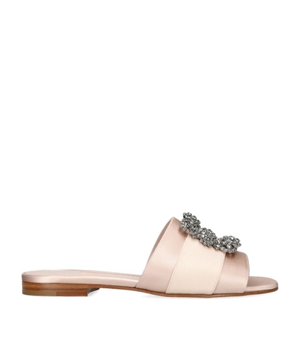 Giày MANOLO BLAHNIK  Satin Martamod Slides