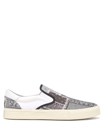 GIÀY AMIRI Bandana-print slip-on cotton-canvas trainers