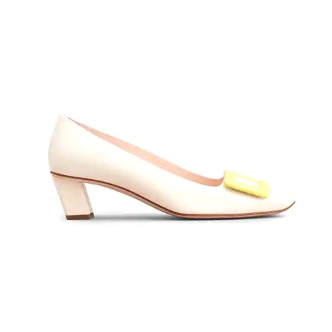 GIÀY Roger Vivier Women Patent Leather Belle Vivier Pumps-White