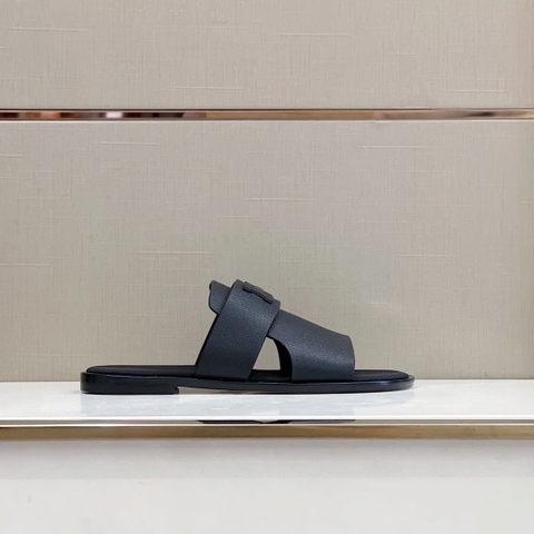 DÉP HERMES ARLES MULE BLACK SANDAL AAA