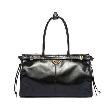 TÚI Prada Women Large Leather Handbag-Black