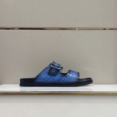 DÉP BERLUTI PATINA LEATHER SLIPPER