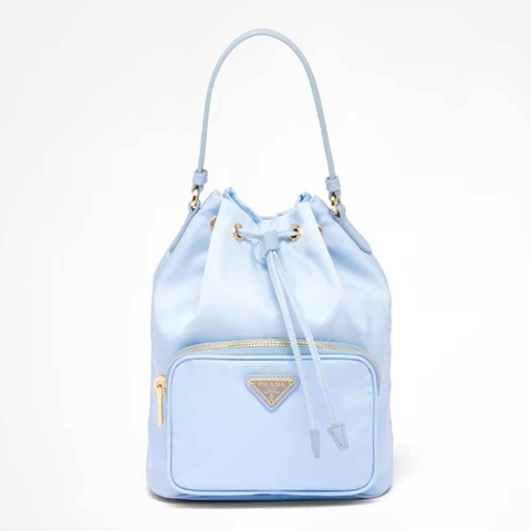 TÚI Prada Women Duet Re-Nylon Bucket Bag-Blue