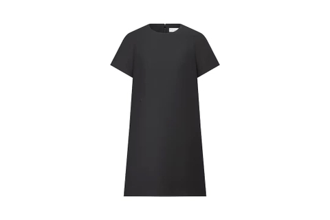 VÁY DIOR STRAIGHT DRESS Black Wool and Silk