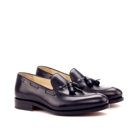 HENDERSON SHOES PERSONALIZATION BALDINI Black Tassel Loafers HANDCRAFTED SHOES