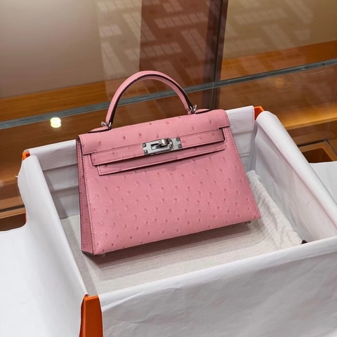 Túi Hermes Mini Kelly 2 Ostrich 22CM Handmade khâu tay(Giá liên hệ)