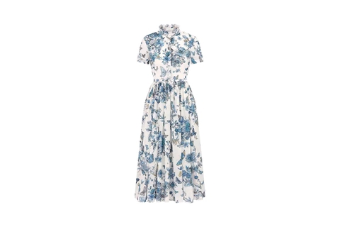 VÁY DIOR MID-LENGTH SHIRT DRESS SPRING FLOWER