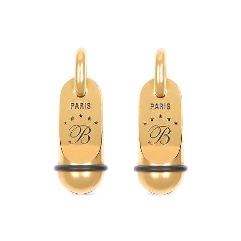 Bông tai Balenciaga Women Hotel Earrings in Gold Aluminium and Brass