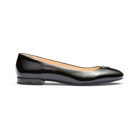 GIÀY Prada Women Patent Leather Ballerinas-Black