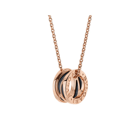 DÂY CHUYỀN BULGARI B.ZERO1 NECKLACE BLACK CERAMIC 18K ROSE GOLD