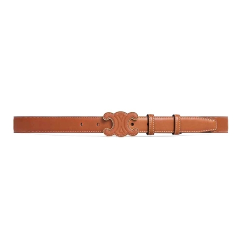 DÂY LƯNG Celine Women Medium Triomphe Belt in Triomphe Canvas and Calfskin