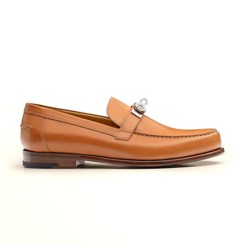 GIÀY HERMES DESTIN LOAFER COWHIDE LEATHER BROWN SS2022