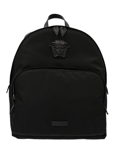 BALO VERSACE Black Medusa Head Canvas Backpack