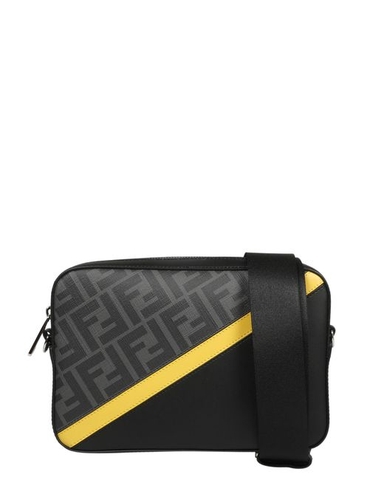 TÚI FENDI FF print Coated canvas and Leather Cross body Bag