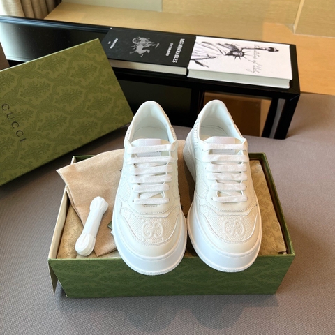 GIÀY GUCCI GG LEATHER  LOGO LOAFER SHOES