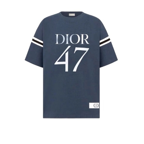 ÁO DIOR 1947 LOGO T SHIRT BLUE