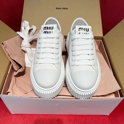 GIÀY MIU MIU CANVAS SNEAKERS HIGH SOLE