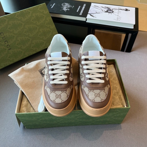 GIÀY GUCCI GG LEATHER  LOGO LOAFER SHOES