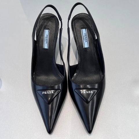GIÀY PRADA TRIANGLE LOGO SLING BACK SHOES