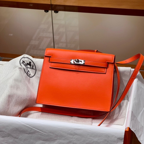 TÚI HERMES Kelly Danse Orange Handmade khâu tay 22CM(giá liên hệ)