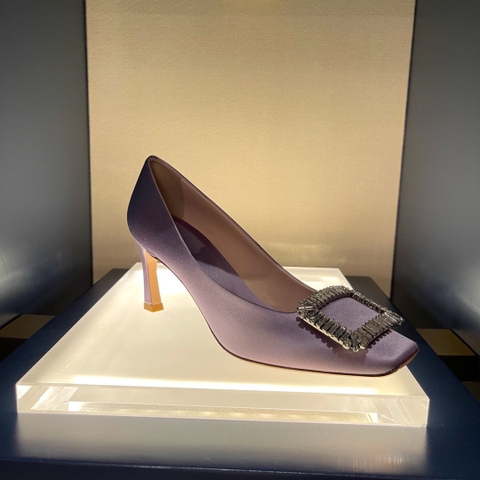 GIÀY ROGER VIVIER RIHNSTONE VELVET Purple