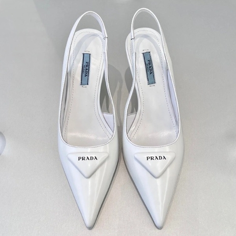 GIÀY PRADA TRIANGLE LOGO SLING BACK SHOES