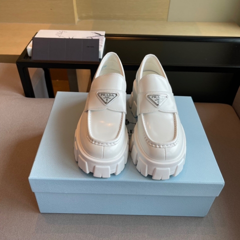 GIÀY PRADA Leather loafer High Sole