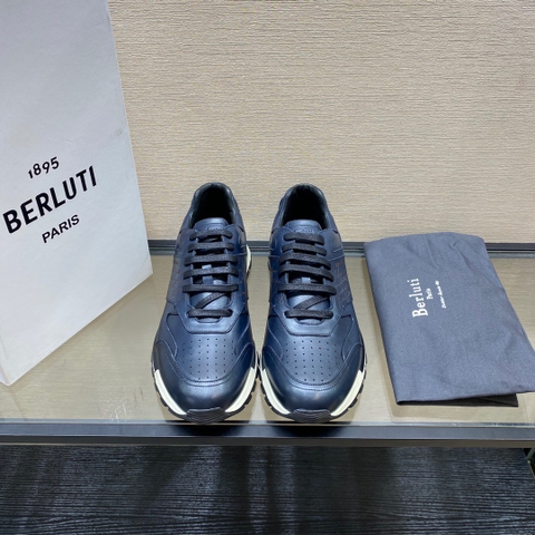 GIÀY BERLUTI Leather Blue Sneaker shoes