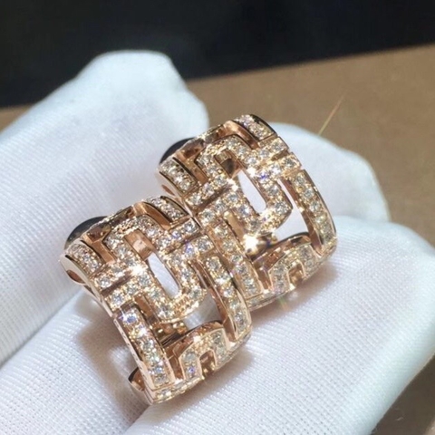 BÔNG TAI BVLGARI PARENTESI AND DIAMOND ROSE GOLD 18K
