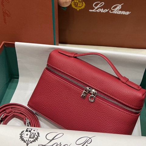 TÚI Loro Piana Women Extra bằng da bê màu đỏ