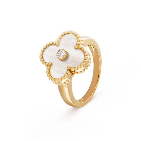 NHẪN VAN CLEEF & ARPELS M.O.P DIAMOND 18K YELLOW GOLD