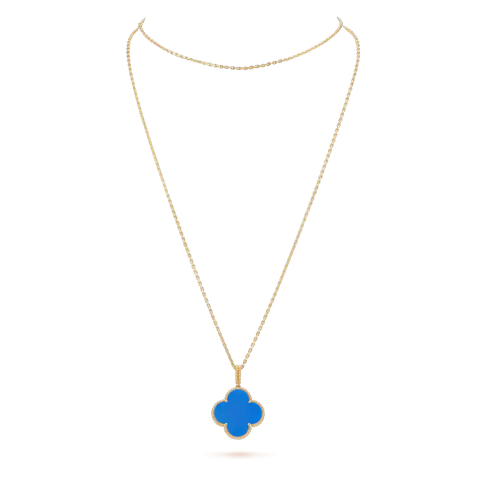 DÂY CHUYỀN VAN CLEEF & ARPELS ALHAMBRA AGATE 18K YELLOW GOLD LONG