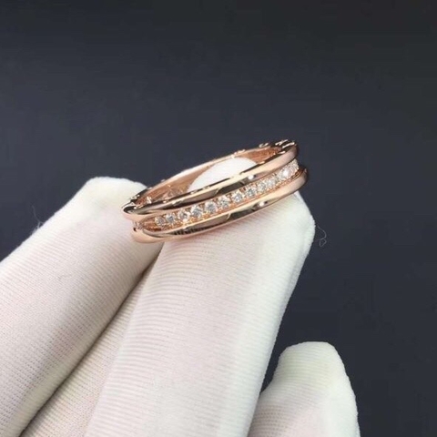 NHẪN BVLGARI B ZERO 1 ONE DIAMOND BAND ROSE GOLD 18K