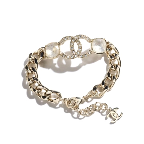 LẮC TAY CHANEL DOUBLE CC RHISTONES AND CRYSTALS