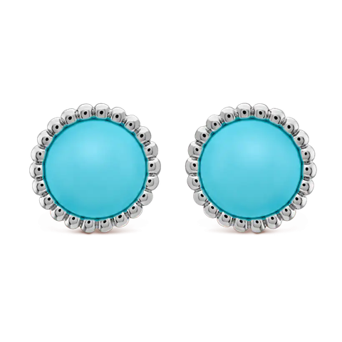 HOA TAI VAN CLEEF & ARPELS PERLE'E COULEURS TURQUOISE 18K WHITE GOLD