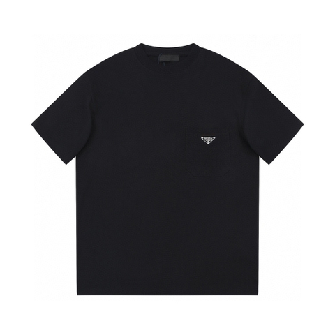 ÁO PRADA print cotton jersey T-shirt