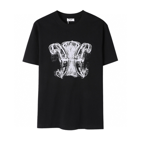 ÁO CELINE PARIS print cotton jersey T-shirt