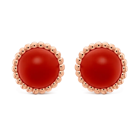 BÔNG TAI VAN CLEEF & ARPELS PERLE'E COULEURS CARNELIAN 18K ROSE GOLD