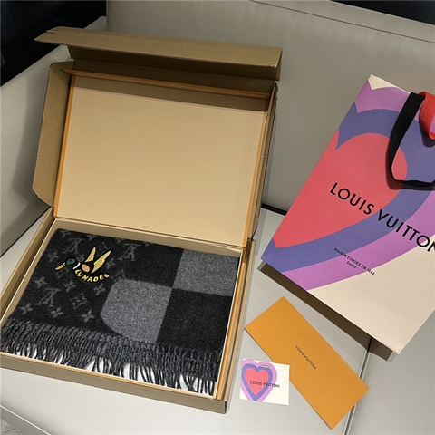 KHĂN Louis Vuitton LV Made cashmere l scarf