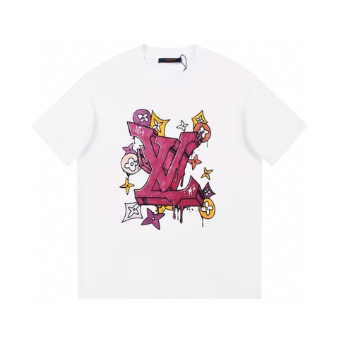 ÁO LOUIS VUITTON print cotton jersey T-shirt