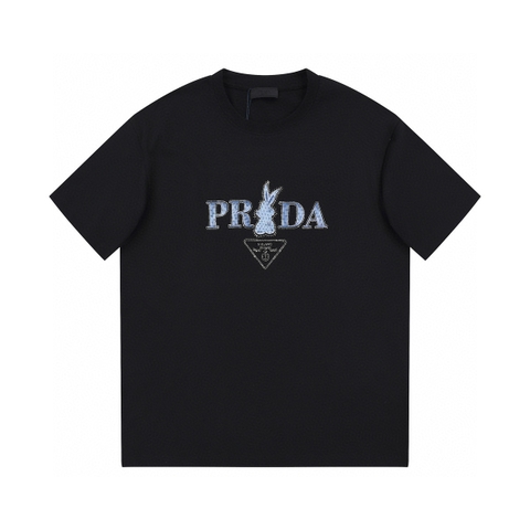 ÁO PRADA print cotton jersey T-shirt