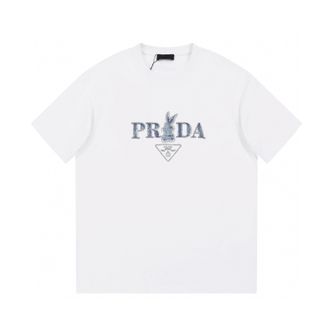 ÁO PRADA print cotton jersey T-shirt