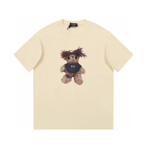ÁO BALENCIAGA print cotton jersey T-shirt